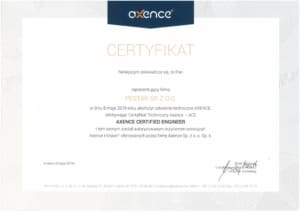 axence certyfikat 300x212